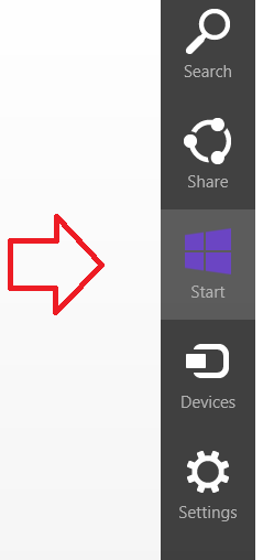 Windows 8 Side Menu Screenshot