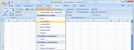 Analyse It Integrated into Excel