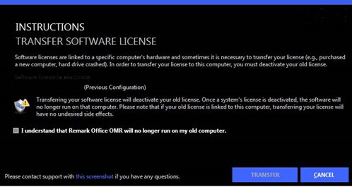 License Transfer v10